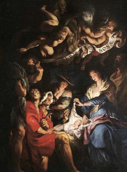 unknow artist Adoration of the Shepherds Sweden oil painting art